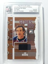 2007-08 ITG Ultimate Memorabilia 8th Edition Gloves Are Off Silver Joe Sakic 