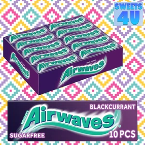 Full Box of 30 Wrigley's Chewing Gum Airwaves Sugar Free Blackcurrant Free P&P - Picture 1 of 2