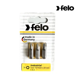 Felo - Industrial Bits Torx 25mm - Set of 3 - TX10 /15 /20 in one Pack - Picture 1 of 1