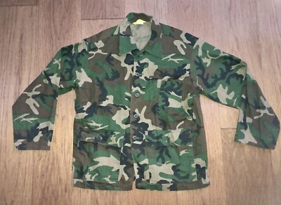 VTG Ranger USA Mens M Camouflage Button Front Shirt Jacket Camo Pockets - Image 1 of 4