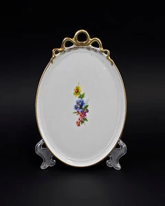 9987215 Medaglione da parete in porcellana piatto quadro fiore colorato oro Otengraf - Foto 1 di 1