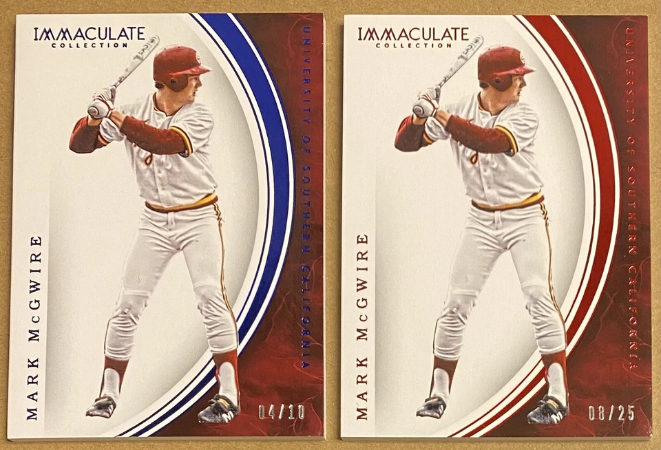 Mark Mcgwire 2015 Panini Immaculate Collegiate Blue #/10 Red #/25 Cardinals USC - Image 1 of 4