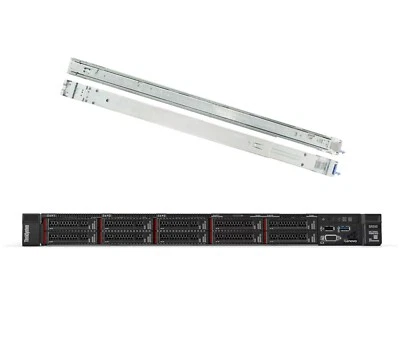 New Lenovo SR250 Rack Server with Rail Kit 7Y51A04UNA  Intel Xeon E-2224 3.40GHz - Image 1 of 4