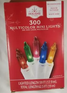 Holiday Time MULTICOLOR Christmas Lights WHITE Wire 300 ct wedding party - Picture 1 of 3