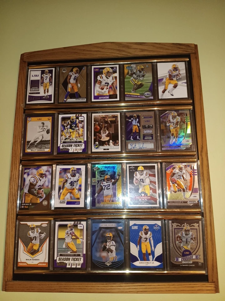 LSU Football Greats One of a Kind 25-Card Collection Framed Display! - Image 1 of 1