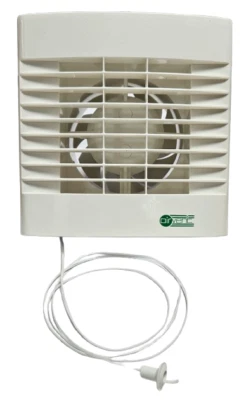 Bathroom Extractor Fan with Humidity Sensor & Pull Cord 100mm Humidistat White - Image 1 of 4