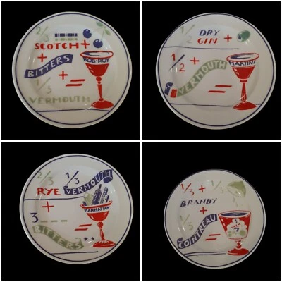 4 Rosanna Dessert Appetizer Plates Recipes Drinks Italy Lot Barware Small - Image 1 of 4