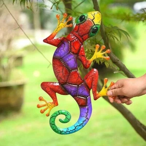 Metall Geko Figur Garten Dekoration bunte Beet Deko Mini Tier Skulptur Ornament - Bild 1 von 12