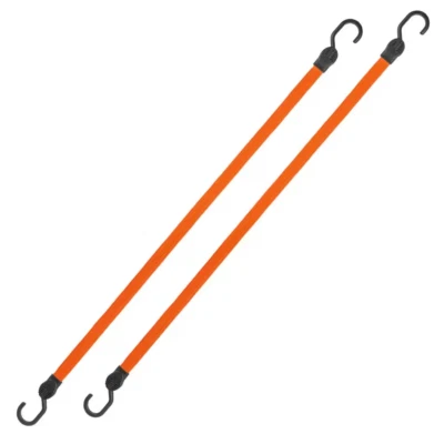 SMARTSTRAPS 36 In. Orange Flat Strap Bungee Cord with Hooks - 2 Pack