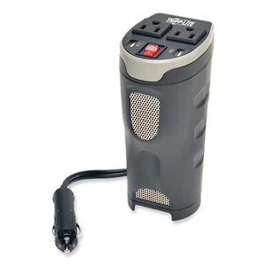 Tripp Lite 200W AC Inverter with USB Charging; 1 Outlet, 2 USB Ports, Silver - Picture 1 of 4