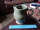 Ted Hughes, Burford House Pottery. Speckled Green Glaze Jug. 4" Tall, 25cl Cap.