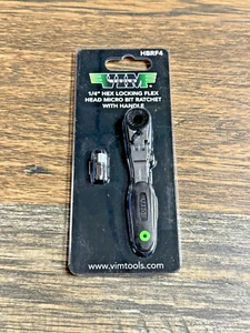 VIM 1/4" Hex  Reversible Micro Locking Flex Head Ratchet w/1/4 Sq Adapter #HBRF4 - Picture 1 of 3