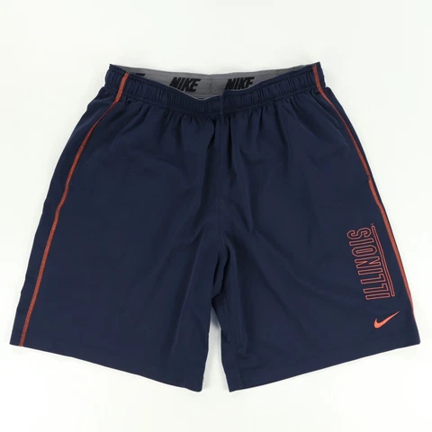 Nike Illinois Fighting Illini Polyester Basketball Shorts  Navy Blue Men's L Cover