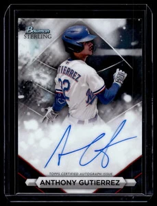 Anthony Gutierrez 2023 Bowman Sterling Autograph Auto Card #PA-AG - Picture 1 of 2