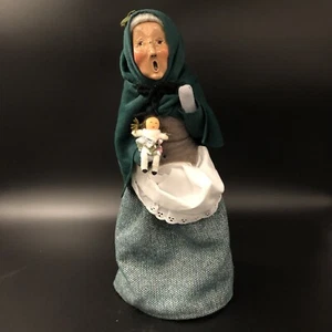Byers Choice Christmas Cries of London Woman Cloth Doll Vintage - Picture 1 of 7