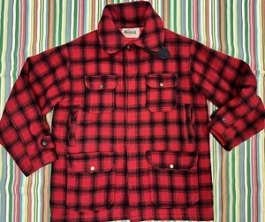 Chaqueta de Caza a Cuadros Woolrich Vintage Años 60 Rojo Búfalo 42 LRG Abrigo de Caza de Campo - Imagen 1 de 13