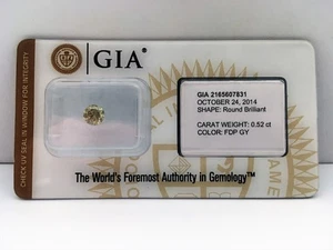 0,52 ct GIA-zertifizierter natürlicher CHAMÄLEON-DIAMANT ausgefallene tiefgrün-gelbe Farbe - Bild 1 von 7