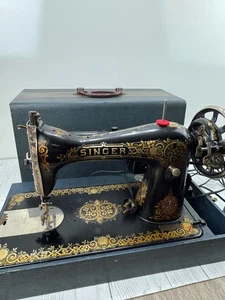 Antique Singer 115 Sewing Machine Tiffany Gingerbread Decals G5466724 TURNS ON!! - Picture 1 of 11