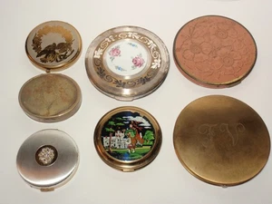 Lote 7 compactos redondos en polvo de metal de colección *DAÑOS, tal cual* - Imagen 1 de 19