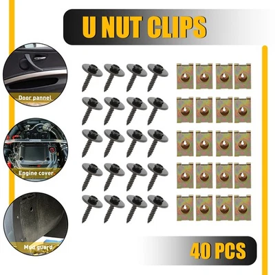 U Nut Screw Hex Speed Fastener Fit BMW X1 X3 E84 E83 F25 X5 X6 E53 E70 E71 E72 - Image 1 of 4