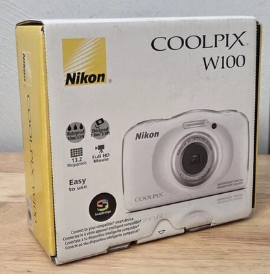 Nikon Coolpix W100 13.2 MP Waterproof Shockproof Digital Camera - Image 1 of 4