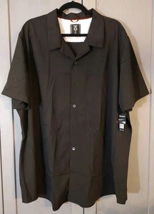 Free Ship. NWT FRIED Denim Shirt Adult 3XL Short Slv Button Down Mens Slim Fit - Picture 1 of 5