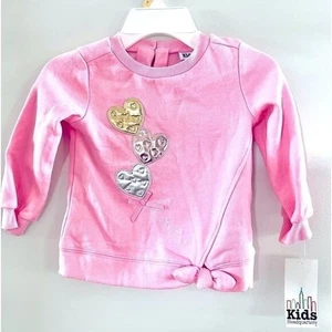 New girl sweater pink with hearts $40 Size: 3T(Girl) Kids Headquarters - Picture 1 of 5