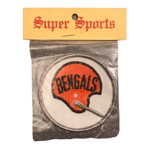 1970'S CINCINNATI BENGALS NFL FOOTBALL VINTAGE 3" ROUND TEAM PATCH MINT IN BAG Cover