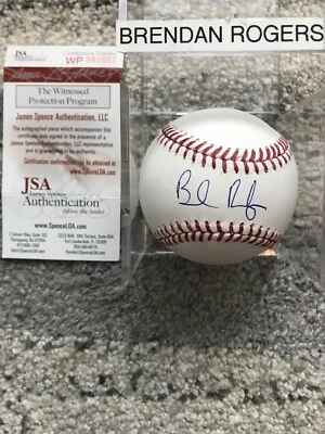 BRENDAN RODGERS rookie SIGNED AUTO ROMLB. BASEBALL JSA authentic  - Image 1 of 4
