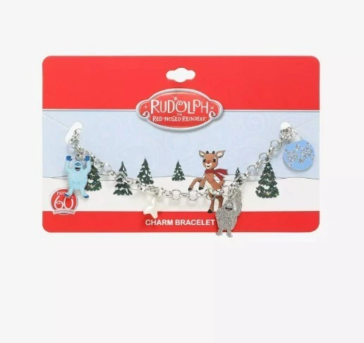 Juego de 2 brazalete brazalete abominable muñeco de nieve Rodolph el reno nariz roja Foto 1 de 2