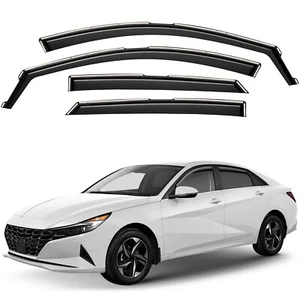 Sun Rain Visors Wind Rain Guards for 2021-2025 Hyundai Elantra - Picture 1 of 9