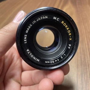Minolta MC ROKKOR- X PF 1:2 F= 50MM Lens - Picture 1 of 5