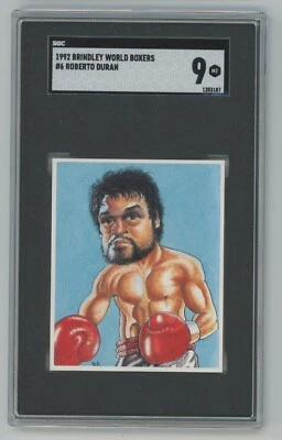 Roberto Duran 1992  Brindley World Boxers #6 Hands of Stone World Champ SGC 9 - Image 1 of 2