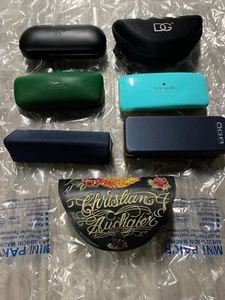 PREOWNED LOT OF 7 SUNGLASSES CASES - Various Designer Plus 5 Soft Vault Cases - Picture 1 of 10