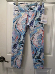 ATHLETA GIRL MULTI MARBLE CHIT CHAT CAPRI LEGGINGS  SIZE XXL/ 16   NEW - Picture 1 of 6