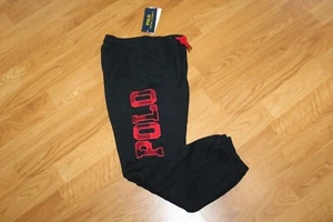 NUEVO CON ETIQUETAS CHICAS RALPH LAUREN POLO TALLA 6X PANTALONES DE SUDADERA NEGROS - Imagen 1 de 3