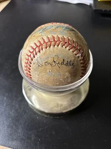 DON LIDDLE Bob Feller Dave Williams + 3 Signatures 1950’s AUTOGRAPHED BASEBALL - Picture 1 of 4