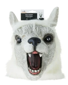 Alpaca Llama Mask Latex Realistic Animal Full Head Mask Halloween Party Cosplay - Picture 1 of 2