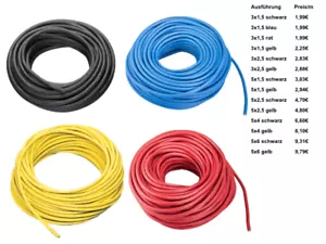 Gummikabel Gummileitung H07RN-F Fachhandelsware 1,5 - 10 mm² 50m Ring - Bild 1 von 1
