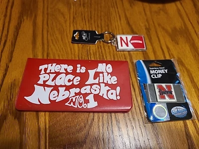Nebraska Cornhuskers 3 Memorabilia Items -Money Clip, Key Chain, Planning Sec - Image 1 of 4