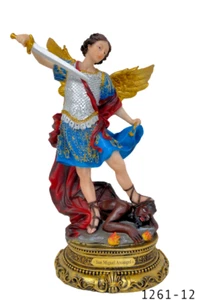 San Miguel Arcángel St. Michael Archangel 12 Inch Resin Statue 1261 - Picture 1 of 2