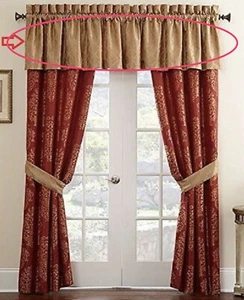 WATERFORD NORWOOD GOLD TAILORED VALANCE NEW IN PACKAGE 55" X 21" - Picture 1 of 2