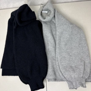 Minx And Moss Turtle Neck Jumpers Black And Grey Size Large - Picture 1 of 14