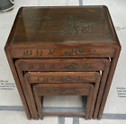 Nest Of 4 Tables, Oriental Hardwood, Mid Century