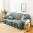 Modern Seersucker Sofa Slipcover Soft Elastic Sofa Settee Covers Romantic Decor