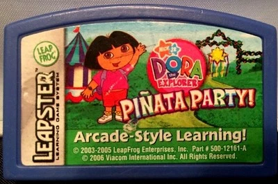 Leap Frog Leapster ~ Dora the Explorer Pinata Party ~ Learning Game Cartridge  - Image 1 of 2
