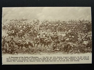 Panorama of BATTLE OF WATERLOO (5) Wellington & Napoleon c1912 Postcard by PIB - Picture 1 of 3
