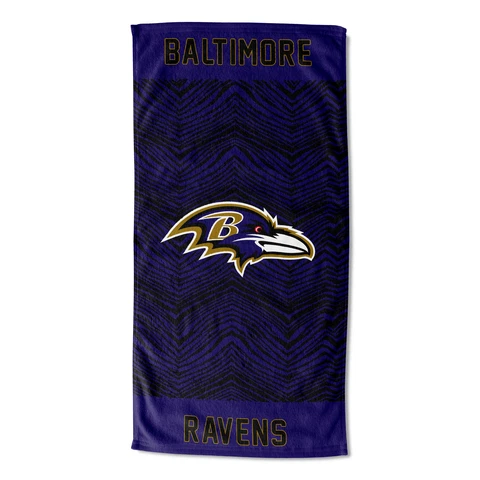 Northwest NFL Baltimore Ravens State Line Beach Towel, 30x60 Cover