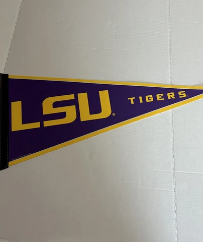 LSU Tigers Pennant and Sleeve College SEC Full Size 12" x 30" USA BGS Cover