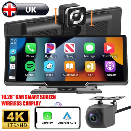 Portable Apple Car Play & Android Auto 10.26" Touch Screen 4K Car